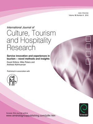 cover image of International Journal of Culture, Tourism and Hospitality Research, Volume 10, Number 4